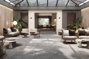 XXVII Muestra Internacional: Porcelanosa explora un nuevo lenguaje cerámico entre el metal y el cemento
