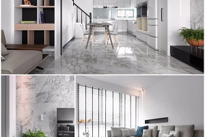 El mármol Portobello, protagonista en un proyecto de Zinarea Interior Design 