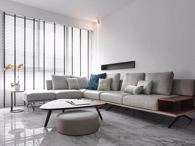 Proyecto de interiorismo realizado con pavimento Portobello, de ITT Ceramic