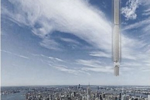Arquitectos de Nueva York proponen rascacielos sostenidos por asteroides colgando sobre la ciudad
