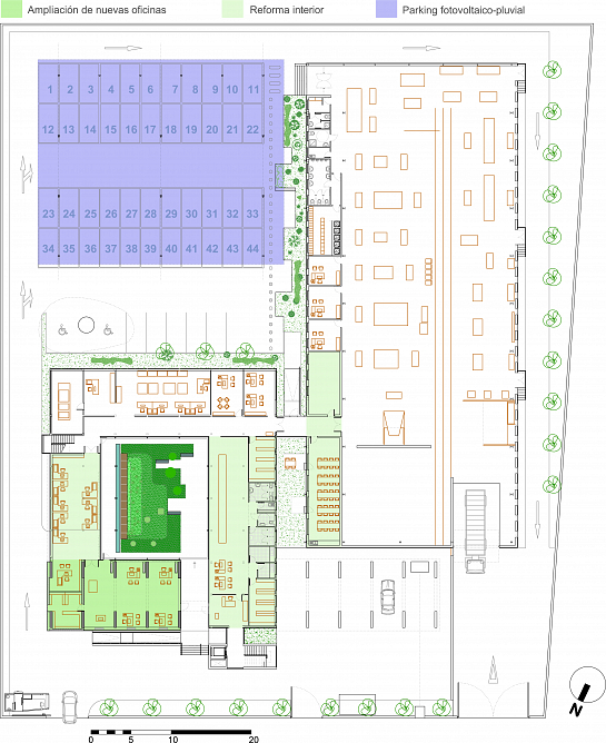 Reforma y ampliación de la Imprenta Regional, sede del Boletín Oficial de la Región de Murcia . Murcia . Murcia . España