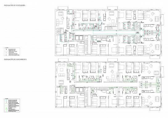 DISEÑO Y CALCULO DE INSTALACIONES DE 36 VIVIENDAS TORREPATRAIX . Valencia . València . España