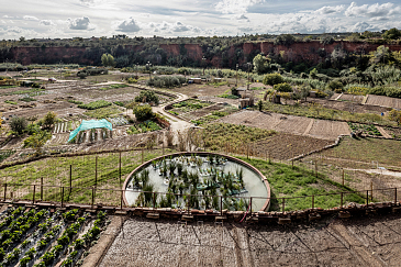 Recuperación del sistema de riego en las huertas termales de Caldes de Montbui . Barcelona . Barcelona . España