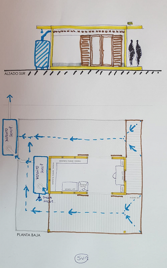 BIOCONSTRUCCION CASETA APEROS Y GESTION DE AGUA . Orihuela . Alacant . España