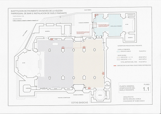 REHABILITACION DEL SUELO DE  LA IGLESIA  LA IGLESIA PARROQUIAL DE BIAR