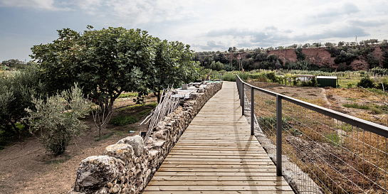 Recuperación del sistema de riego en las huertas termales de Caldes de Montbui . Barcelona . Barcelona . España