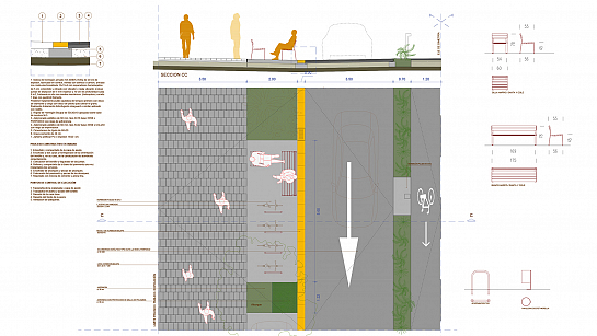 Proyecto de mejora del sistema viario de la calle Padre Esplá . Alicante . Alacant . España