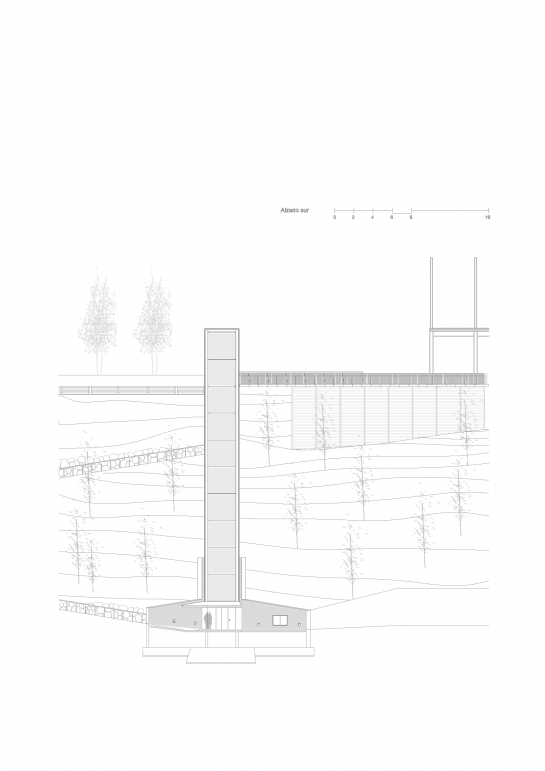 Ascensor urbano en Echavacoiz . Pamplona/Iruña . Navarra . España