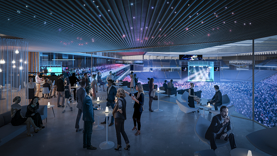 Modernización del estadio chileno San Carlos de Apoquindo . Las Condes . Region Metropolitana . Chile