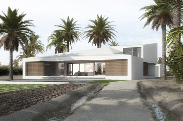 Vivienda unifamiliar en un Huerto de Palmeras . Elche . Alacant . España