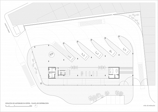 Estación de Autobuses en Estepa . Estepa . Sevilla . España