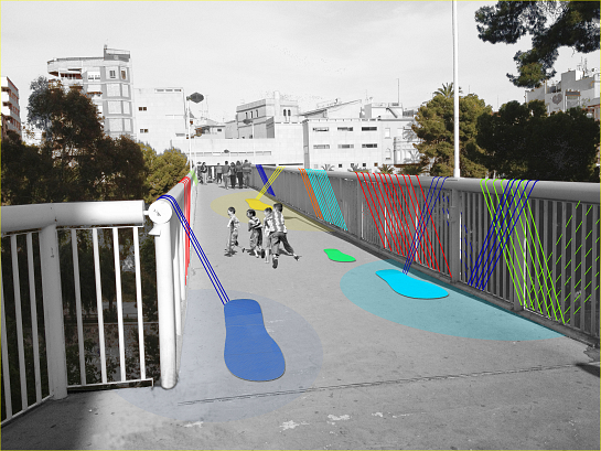 Fluoresciendo la Pasarela . Elche . Alacant . España