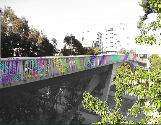 Fluoresciendo la Pasarela . Elche . Alacant . España