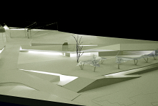 Dependencias municipales, plaza pública y estacionamientos en el Portal del Clot, Jávea . Jávea . Alacant . España . 2007