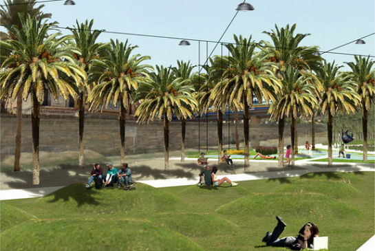 3er Premio Tratamiento Del Entorno Urbano De La Rambla De Nogalte . Puerto Lumbreras . Murcia . España . 2010