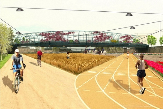 3er Premio Tratamiento Del Entorno Urbano De La Rambla De Nogalte . Puerto Lumbreras . Murcia . España . 2010