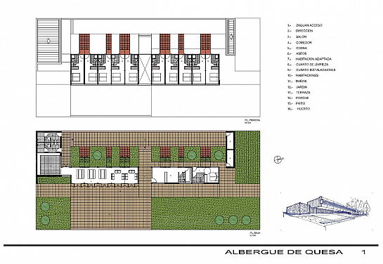 PROPUESTA DE CONCURSO DE ALBERGUE EN QUESA . Quesa . València . España