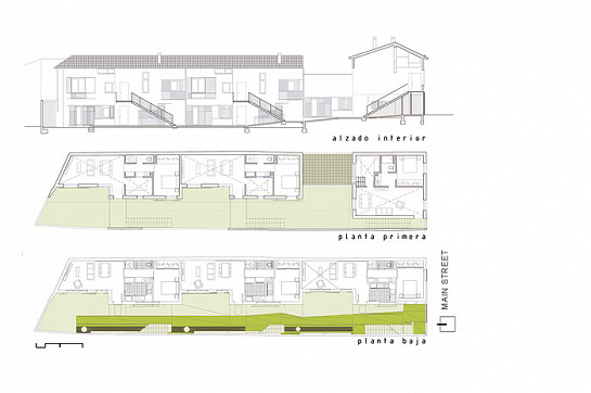 Viviendas en el Paseo de los Canónigos de Toledo . Toledo . Toledo . España