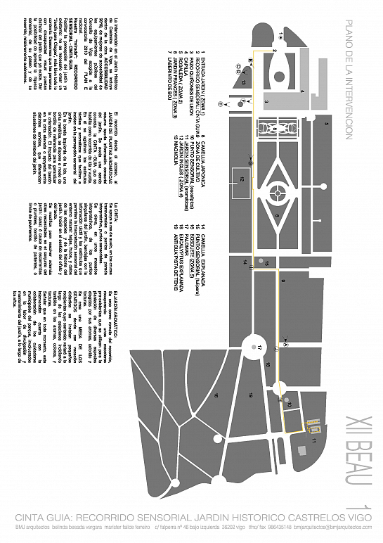'Cinta guía - Recorrido sensorial. Parque de Castrelos'