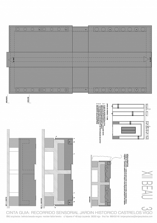 'Cinta guía - Recorrido sensorial. Parque de Castrelos'