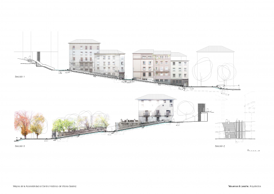 Mejora de la accesibilidad al centro histórico de Vitoria-Gasteiz . Álava . España