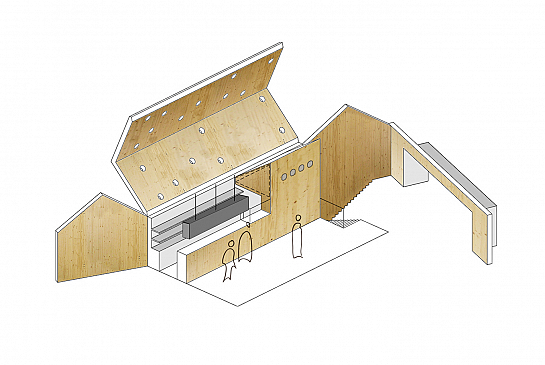 Kiosco de reunión Plaza Castilla . Madrid . Madrid . España