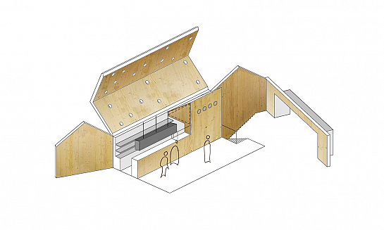 Kiosco de reunión Plaza Castilla . Madrid . Madrid . España