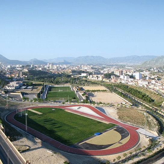 Pista de Atletismo 3D . Elda . Alacant . España