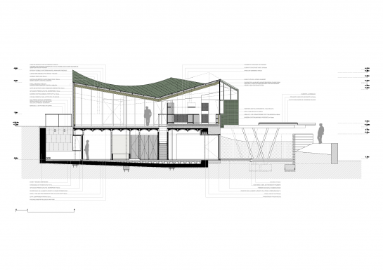 Vivienda unipersonal reutilizando aljibe de piedra . Madrid . Madrid . España