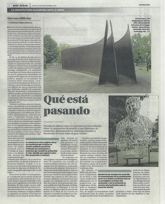 ARTÍCULOS PRENSA DIARIO INFORMACIÓN