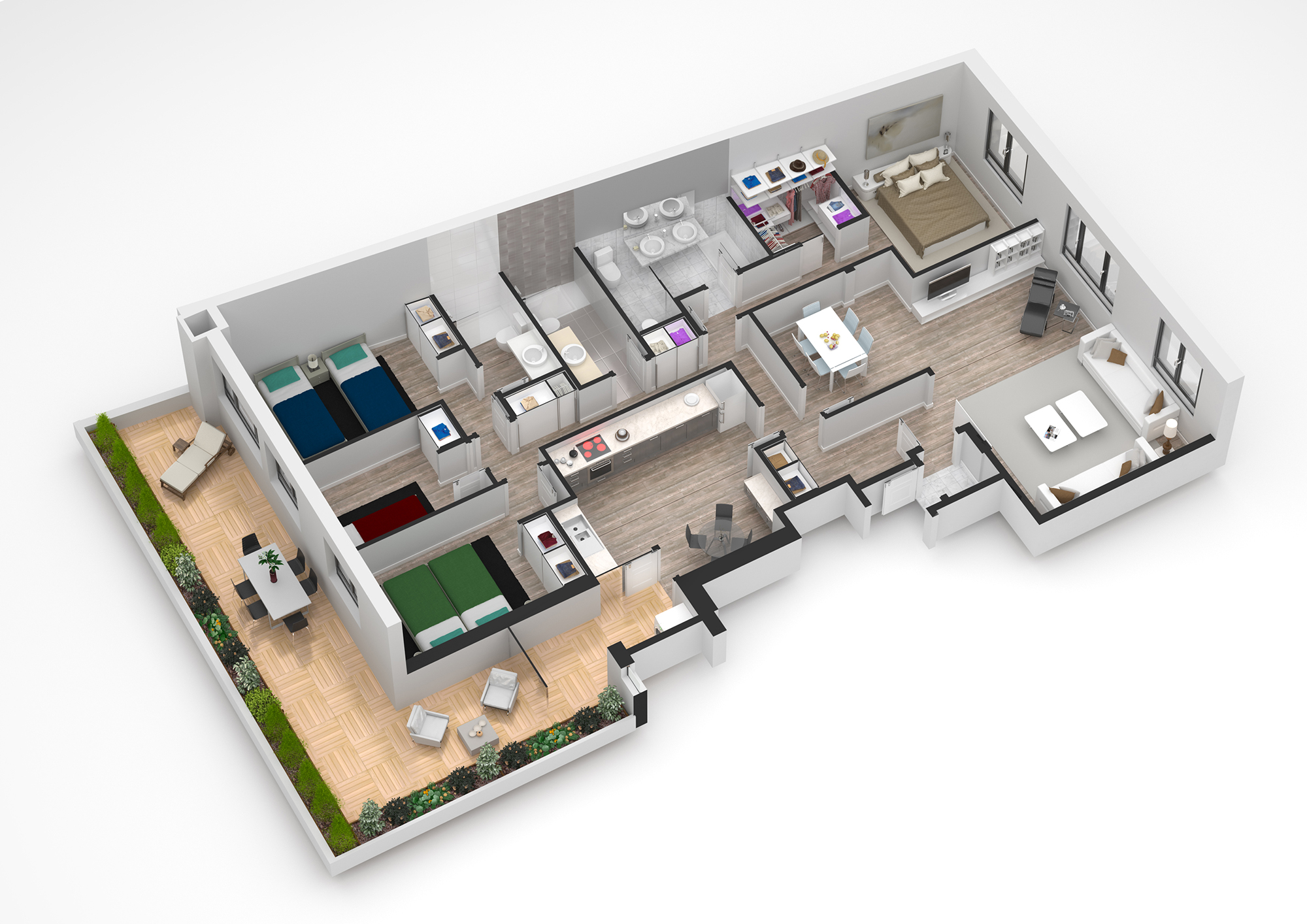 Planos 3D. Fotografía de arquitectura