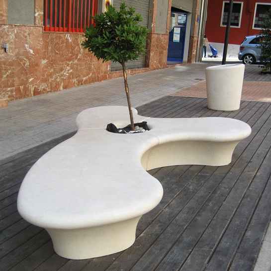 Banco jardinera Trebol