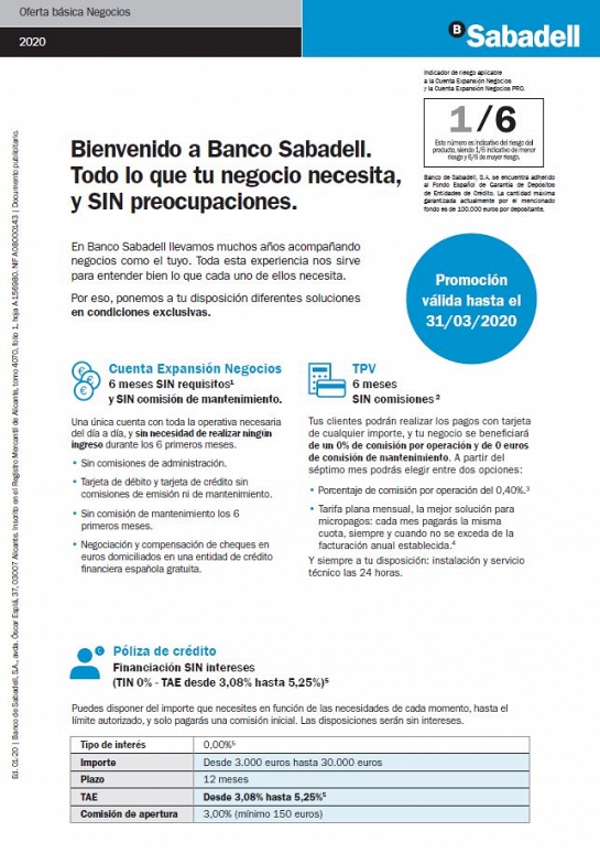 Campaña promocional para nuevos clientes vigente hasta final de marzo