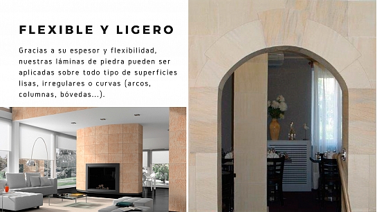Revestimiento de Piedra de 2mm ligero y flexible