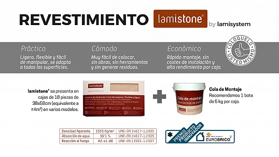 Revestimiento de Piedra de 2mm ligero y flexible