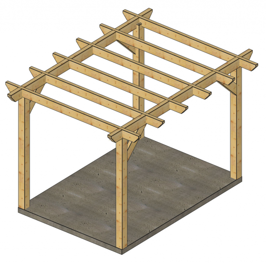 Pérgola Recta 4x3 m