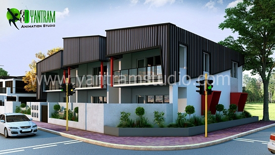 Residencial exterior arquitectónico diseño de la casa