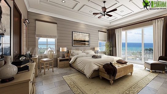 Ideas interiores del diseño de la habitación de la playa para su inspiración